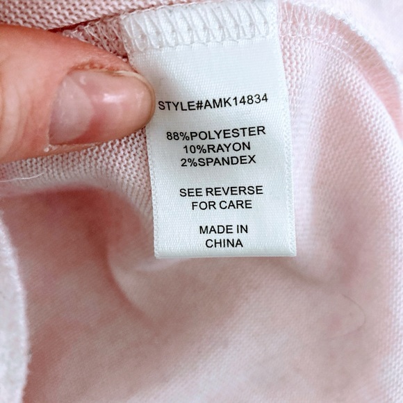 ALISON ANDREWS Pink Puff Shoulder Turtleneck Sweater Size Small - Picture 8 of 9